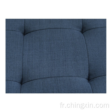 Séjour à trois sièges Canapé de loisirs en tissu bleu